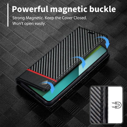 For Xiaomi Redmi 13C / Poco C65 LC.IMEEKE Carbon Fiber Texture Flip Leather Phone Case(Horizontal Black)