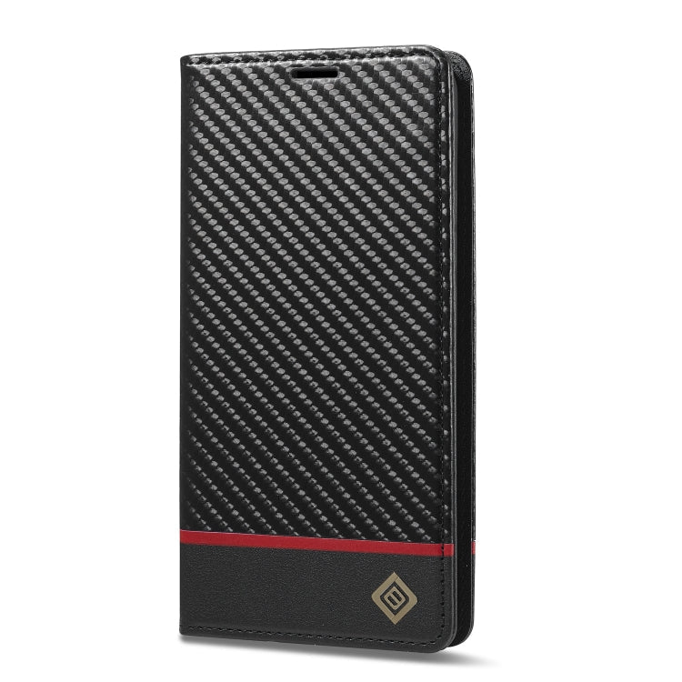 For Xiaomi Poco X6 Pro 5G LC.IMEEKE Carbon Fiber Texture Flip Leather Phone Case(Horizontal Black)