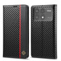 For Xiaomi Poco X6 Pro 5G LC.IMEEKE Carbon Fiber Texture Flip Leather Phone Case(Vertical Black)