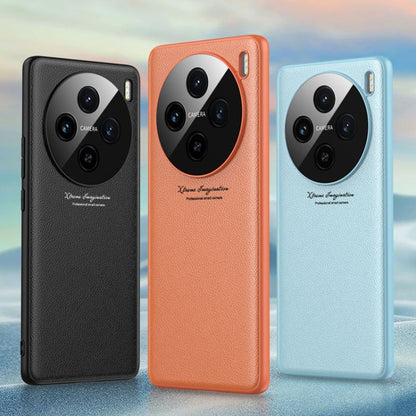 For vivo X100 GKK Precision Hole Ultra-thin Full Coverage Leather Phone Case(Orange)