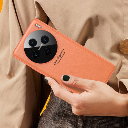 For vivo X100 GKK Precision Hole Ultra-thin Full Coverage Leather Phone Case(Orange)