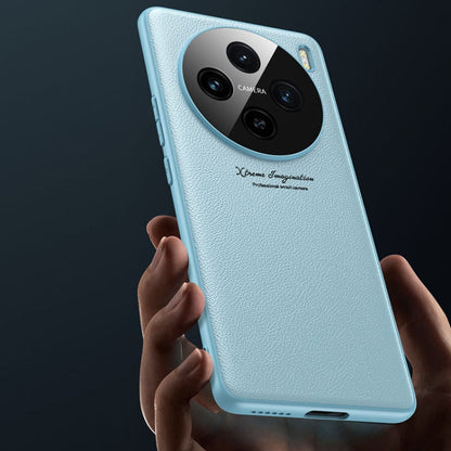 Pour coque de téléphone en cuir ultra-fine à trous de précision GKK pour vivo X100 (noir)
