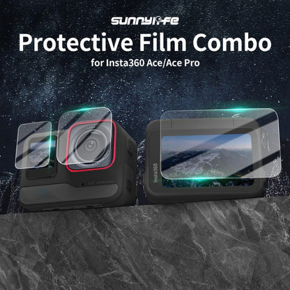 For Insta360 Ace Sunnylife 3 in 1 Rear & Front Screen Lens Explosion proof Film(1 Set)