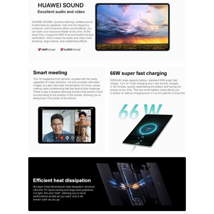 HUAWEI MatePad Pro 11 inch 2024 WiFi, 12GB+256GB, HarmonyOS 4 Bidirectional Beidou Satellite Communication, Not Support Google Play(Black)