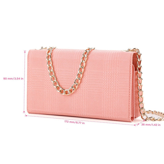 Sac bandoulière ViLi série GHC en cuir RFID pour téléphone, 20 x 10 x 3,5 cm (Rose)