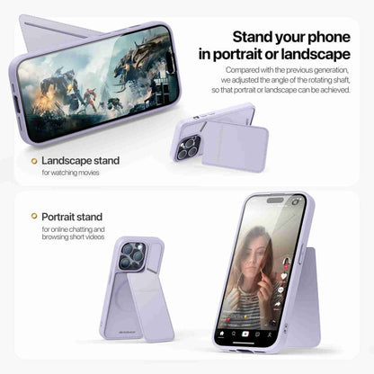 For iPhone 13 Pro DUX DUCIS Rafi II Series MagSafe Magnetic Holder RFID Phone Case(Purple)
