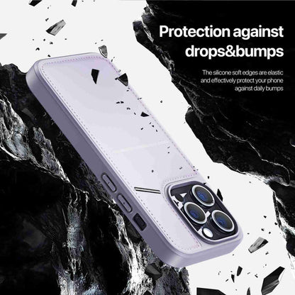 For iPhone 13 Pro DUX DUCIS Rafi II Series MagSafe Magnetic Holder RFID Phone Case(Purple)