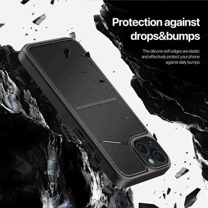 For iPhone 14 / 13 DUX DUCIS Rafi II Series MagSafe Magnetic Holder RFID Phone Case(Black)
