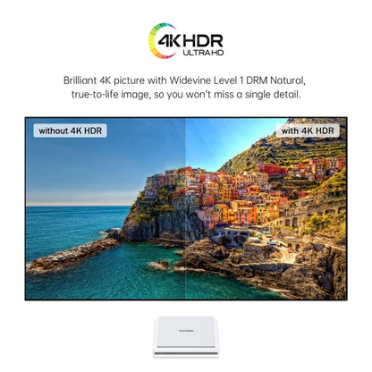 Boîtier TV Intelligent MECOOL KM2 Plus Android 11 Wi-Fi Double Bande avec Commande Vocale 4 Go + 32 Go, Prise AU (Blanc)
