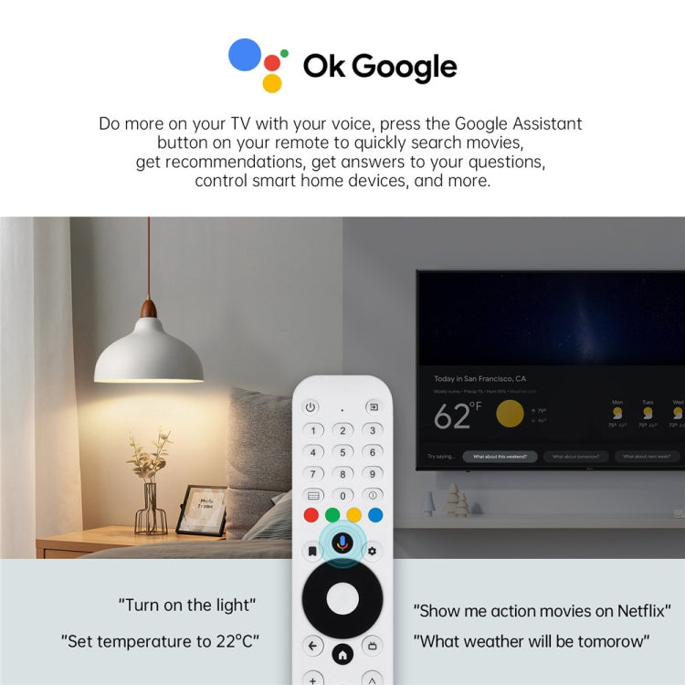 MECOOL KM2 Plus Android 11 Dual-band WiFi Smart Voice TV Box 4GB+32GB, US Plug(White)