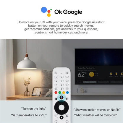 Boîtier TV Intelligent MECOOL KM2 Plus Android 11 Wi-Fi Double Bande avec Commande Vocale 4 Go + 32 Go, Prise AU (Blanc)