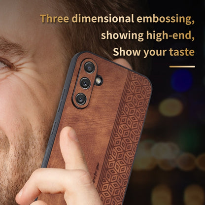 For Samsung Galaxy A34 5G AZNS 3D Embossed Skin Feel Phone Case(Black)
