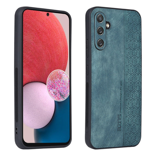 For Samsung Galaxy A34 5G AZNS 3D Embossed Skin Feel Phone Case(Dark Green)