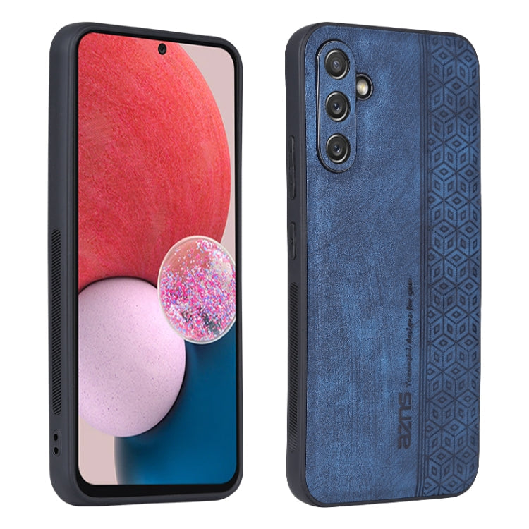 For Samsung Galaxy A34 5G AZNS 3D Embossed Skin Feel Phone Case(Sapphire Blue)