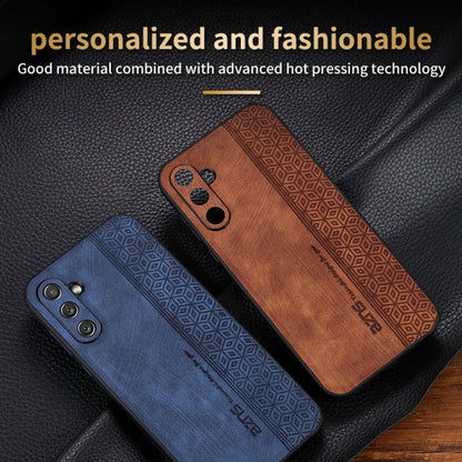 For Samsung Galaxy A34 5G AZNS 3D Embossed Skin Feel Phone Case(Brown)