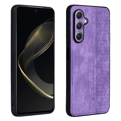 For Samsung Galaxy A25 5G AZNS 3D Embossed Skin Feel Phone Case(Purple)