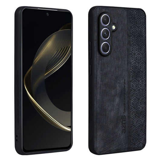 For Samsung Galaxy A35 5G AZNS 3D Embossed Skin Feel Phone Case(Black)