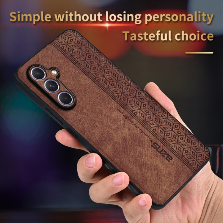 For Samsung Galaxy A55 5G AZNS 3D Embossed Skin Feel Phone Case(Black)