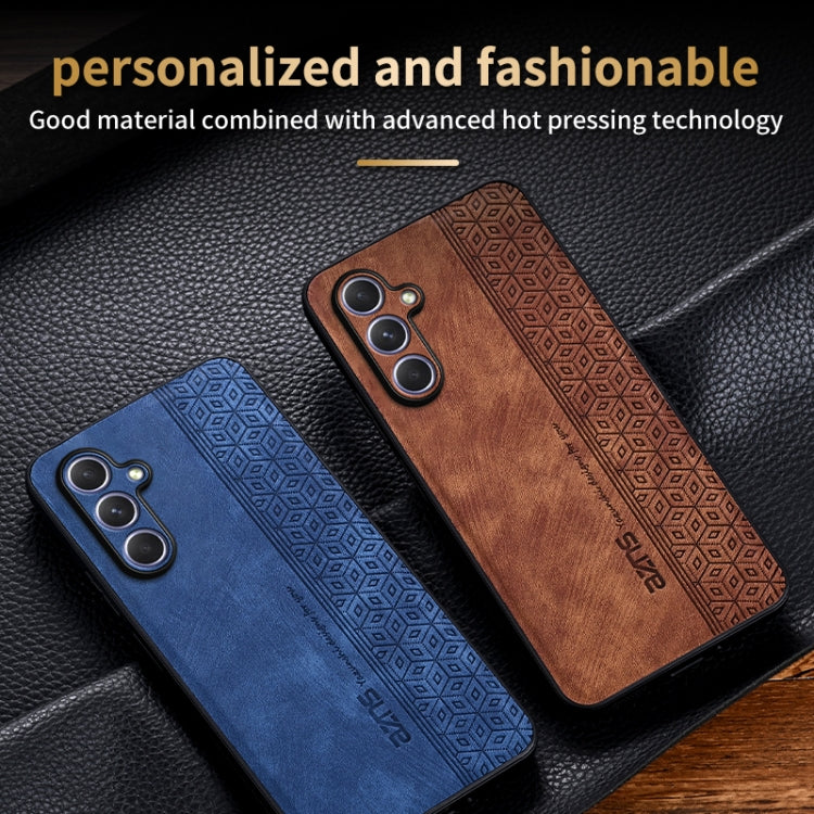 For Samsung Galaxy A55 5G AZNS 3D Embossed Skin Feel Phone Case(Black)