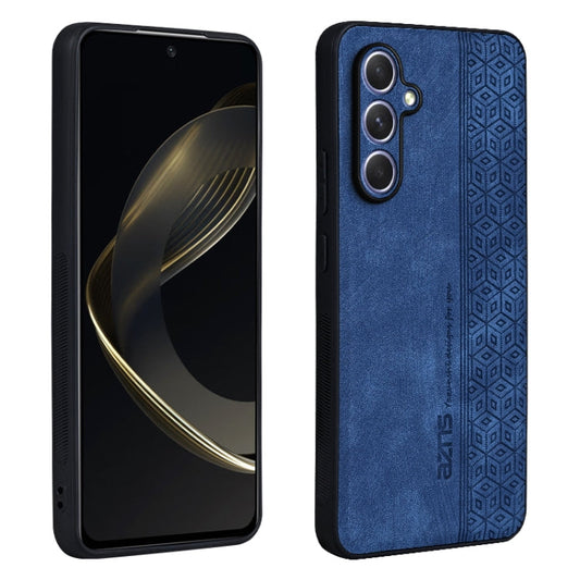 For Samsung Galaxy A55 5G AZNS 3D Embossed Skin Feel Phone Case(Sapphire Blue)