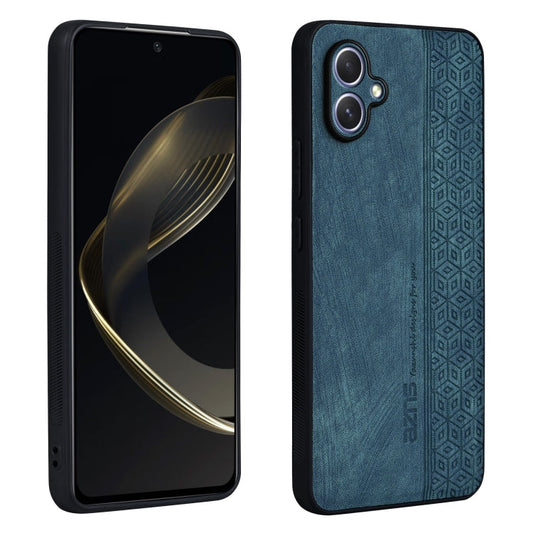 For Samsung Galaxy A05 AZNS 3D Embossed Skin Feel Phone Case(Dark Green)