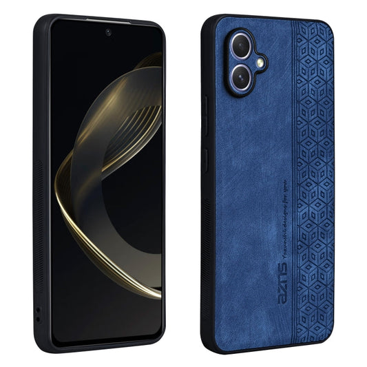 For Samsung Galaxy A05 AZNS 3D Embossed Skin Feel Phone Case(Sapphire Blue)