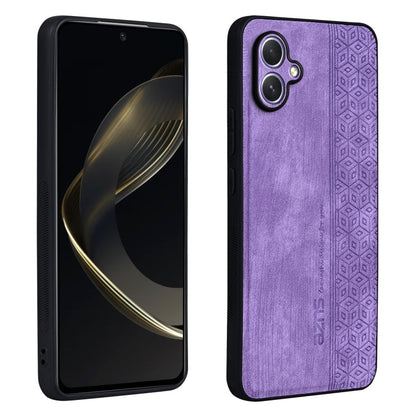 For Samsung Galaxy A05 AZNS 3D Embossed Skin Feel Phone Case(Purple)