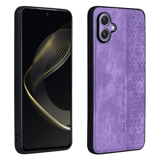 For Samsung Galaxy A05 AZNS 3D Embossed Skin Feel Phone Case(Purple)