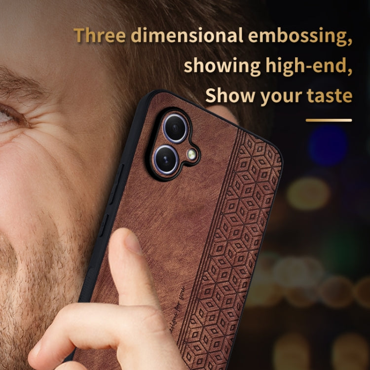 For Samsung Galaxy A05 AZNS 3D Embossed Skin Feel Phone Case(Purple)