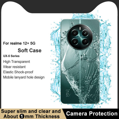 Pour Realme 12+ 5G / NARZO 70 Pro 5G Coque de protection antichoc en TPU transparent série imak UX-5 (Transparent)