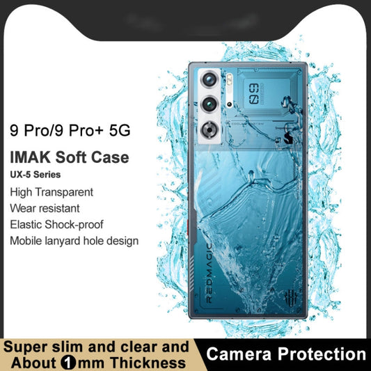 Pour ZTE nubia Red Magic 9 Pro 5G/9 Pro+ 5G Coque de protection antichoc en TPU transparent de la série imak UX-5 (Transparent)