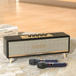 Oneder D8 Wireless Retro Dual Microphone Bluetooth Speaker(Black)