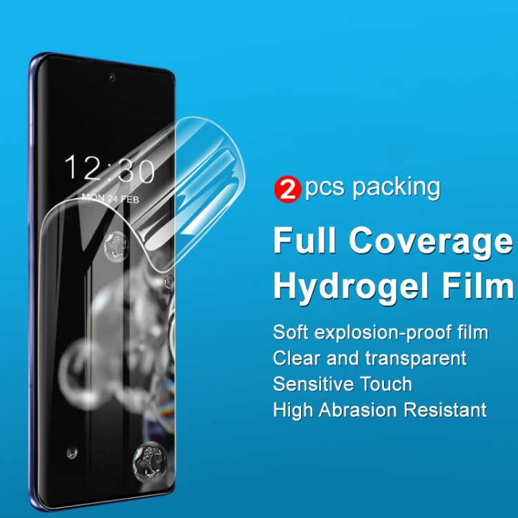 Pour Motorola Edge 50 Fusion 5G, 2 films hydrogel de protection d'écran incurvés imak