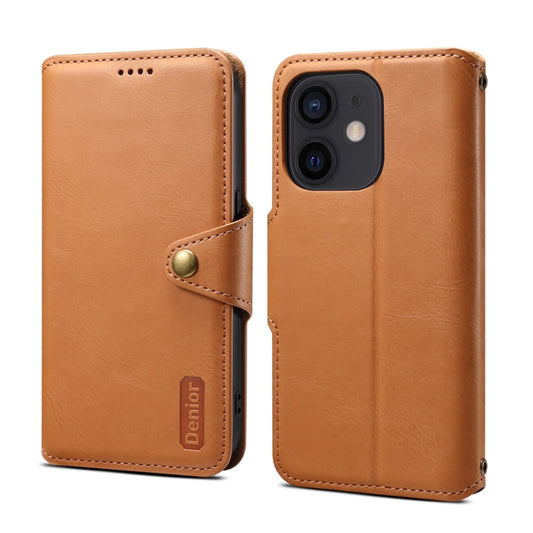 Pour iPhone 11 Étui de Téléphone en Cuir Style Portefeuille avec Texture Peau de Vache Denior (Kaki)