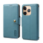 For iPhone 11 Pro Denior Cowhide Texture Wallet Style Leather Phone Case(Blue)