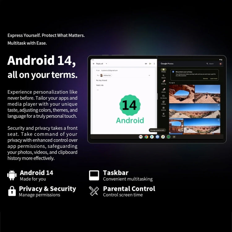 Teclast T60 4G LTE Tablet PC 12 inch, 8GB+256GB,  Android 14 Unisoc T616 Octa Core, Support Dual SIM