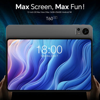 Teclast T60 4G LTE Tablet PC 12 inch, 8GB+256GB,  Android 14 Unisoc T616 Octa Core, Support Dual SIM
