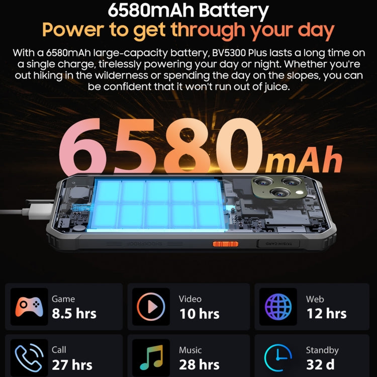 [Entrepôt HK] Blackview BV5300 Plus, 8GB+128GB, IP68/IP69K/MIL-STD-810H, 6,1 pouces Android 13 MediaTek Helio G72 Octa Core, Réseau: 4G, OTG(Vert)