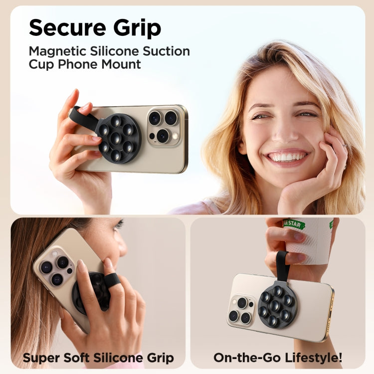 JOYROOM JR-ZS393 Suction Cup Magnetic Phone Holder(Black)