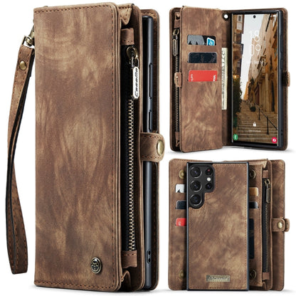 For Samsung Galaxy S24 Ultra 5G CaseMe 008 Detachable Multifunctional Leather Phone Case(Brown)