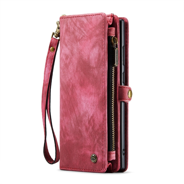 For Samsung Galaxy S24 Ultra 5G CaseMe 008 Detachable Multifunctional Leather Phone Case(Red)