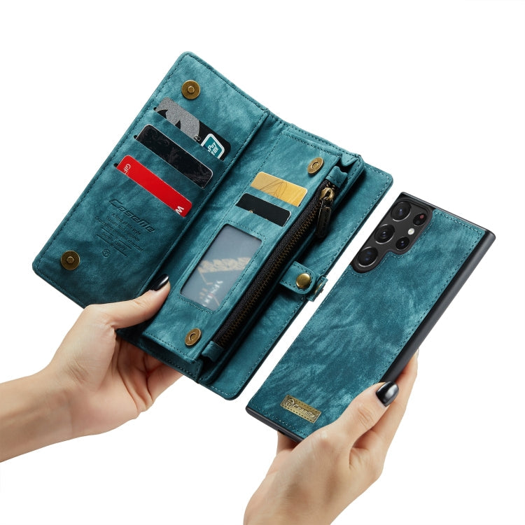 For Samsung Galaxy S24 Ultra 5G CaseMe 008 Detachable Multifunctional Leather Phone Case(Blue)