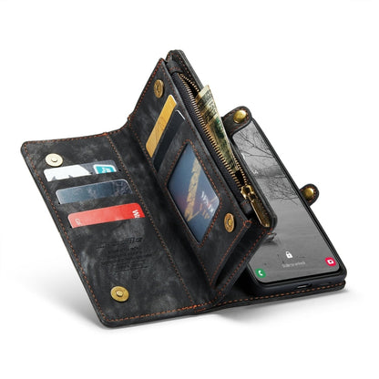 Pour Samsung Galaxy S24+ 5G Coque Téléphone en Cuir Détachable Multifonctionnel CaseMe 008 (Noir)