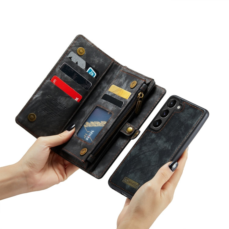 Pour Samsung Galaxy S24+ 5G Coque Téléphone en Cuir Détachable Multifonctionnel CaseMe 008 (Noir)