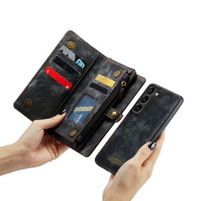 Pour Samsung Galaxy S24+ 5G Coque Téléphone en Cuir Détachable Multifonctionnel CaseMe 008 (Noir)