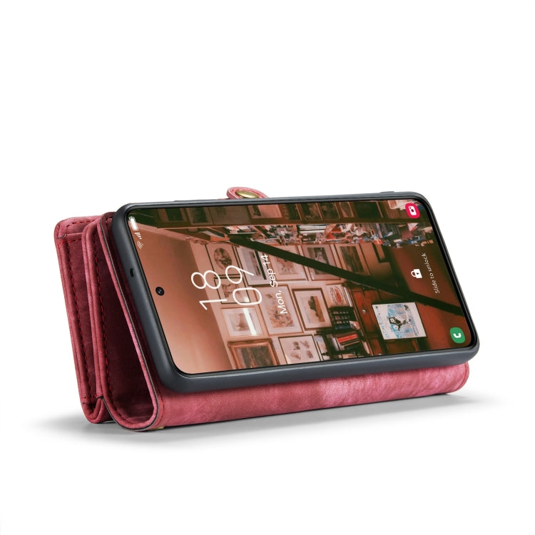 Pour Samsung Galaxy S24 5G CaseMe 008 Étui portefeuille multifonctionnel en cuir détachable (rouge)