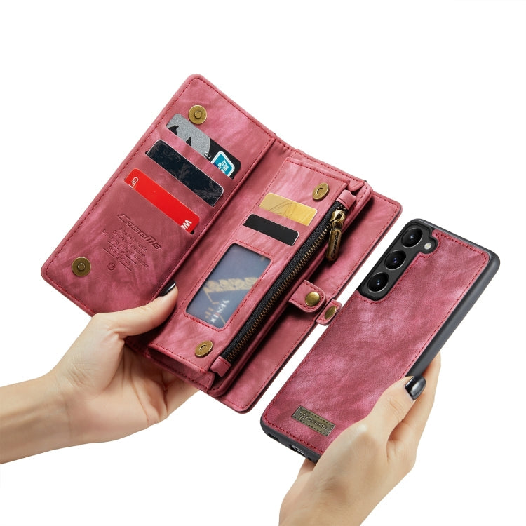 Pour Samsung Galaxy S24 5G CaseMe 008 Étui portefeuille multifonctionnel en cuir détachable (rouge)