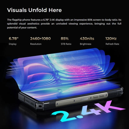[HK Warehouse] Oukitel WP30 Pro 5G, 12GB+512GB, IP68/IP69K, 108MP Camera, 11000mAh, 6.78 inch + 1.8 inch MediaTek Dimensity 8050 Octa-core 3.0GHz, NFC, OTG, Network: 5G(Black)