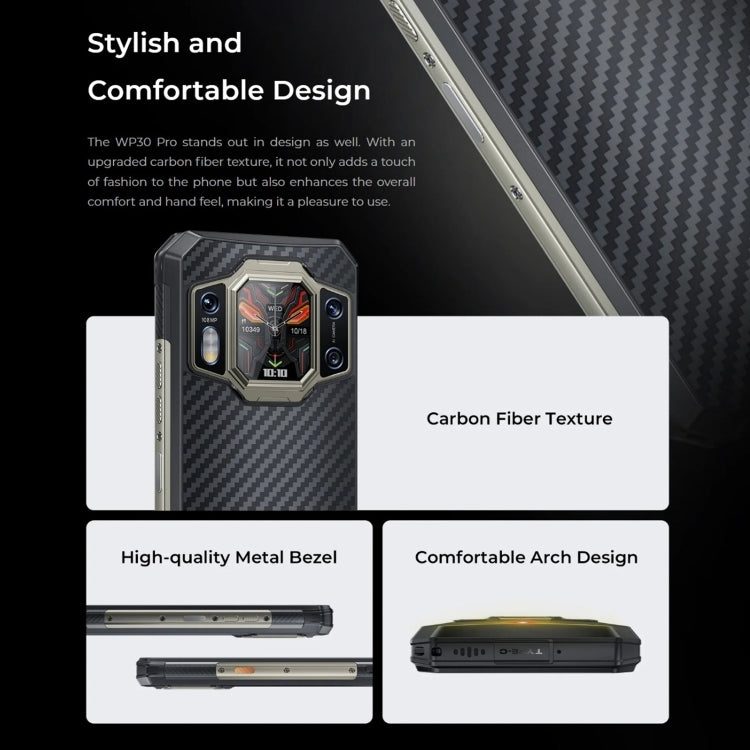 [HK Warehouse] Oukitel WP30 Pro 5G, 12GB+512GB, IP68/IP69K, 108MP Camera, 11000mAh, 6.78 inch + 1.8 inch MediaTek Dimensity 8050 Octa-core 3.0GHz, NFC, OTG, Network: 5G(Black)