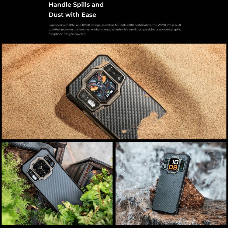 [HK Warehouse] Oukitel WP30 Pro 5G, 12GB+512GB, IP68/IP69K, 108MP Camera, 11000mAh, 6.78 inch + 1.8 inch MediaTek Dimensity 8050 Octa-core 3.0GHz, NFC, OTG, Network: 5G(Black)